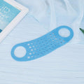 Close-up view of adjustable features on reusable face mask ear saver strap