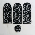 Complete 4-piece set of ceiling fan blade and motor dust covers