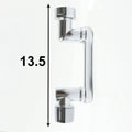 Adjustable faucet nozzle extender with 360-degree rotation