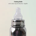 Close-up view of Anti-Colic Silicone Nipple on Feeding Bottle
