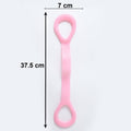 Blue silicone resistance band for fitness training