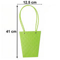 Size guide for flower packaging bag in product images