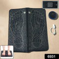 Foldable EMS Foot Massage Pad featuring wired controller for easy operation