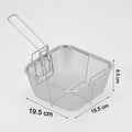 Frying basket holding crispy food snacks