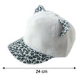 Size chart for cat ear fur cap, suitable for women and girls