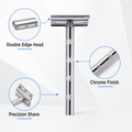 Durable metal safety razor with mix-colored handle for stylish grooming