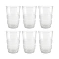Empty row of Janta drinking glasses with frosted grip set