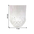Stylish crystal-look diamond-pattern tumbler glass from the set