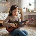 Classic wooden ukulele with smooth fretboard for comfortable play