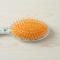 Detail of the flexible bristles on the Soft Cushion Hair Brush, designed to reduce hair breakage.