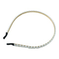 Stylish golden metal hair accessory pearl beaded headband