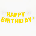 Birthday banner kit including string for easy assembly and hanging