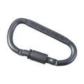 Sturdy metal hook clip carabiner with secure screw lock