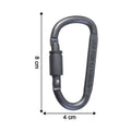 Compact metal utility clip carabiner with screw lock