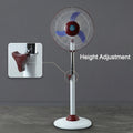 pedestal fan with LED light for emergency backup