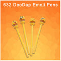 Bright yellow smiley face emoji pens, bringing cheer to your desk.