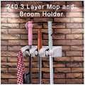 Lifestyle shot of the GlimmerHome 3-layer organizer holding various cleaning tools.