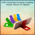 Universal foldable phone holder stand offering portable functionality.
