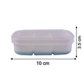 Detailed image showing the practical size of the plastic kitchen ice tray.