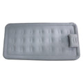Side view of portable inflatable air mattress demonstrating strong pressure resistance