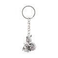 Bal Krishna Makhan Chor keychain displayed against a wooden backdrop