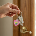 Heart-shaped and floral bag charms for everyday use