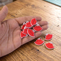 Set of fashionable lips bag charms and keyrings displayed together