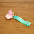Bright and cute cartoon silicone keychain accessory for bags