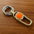 Compact metal keychain carabiner clip with keys attached for organization