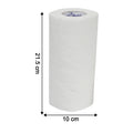 Close-up showing sheet size and perforation on Freshee kitchen paper towel roll