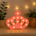 Warm ambient glow from crown LED light enhancing room atmosphere