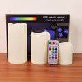 Set of 3 LED flameless candles creating cozy, safe ambient lighting