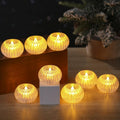 Set of elegant LED flameless candles with realistic flickering flame effect