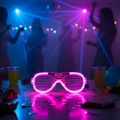 LED illuminated party glasses accessory glowing brightly