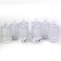 Crystal-effect LED candle lights set providing smokeless ambient lighting