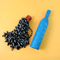 Side view of the Cotton Mop Refill, highlighting its sturdy plastic handle grip.