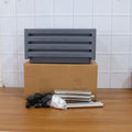 Multi-purpose movable storage rack offering organized home storage solutions.