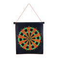 Magnetic dartboard with hanging cord setup on wall