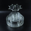Space saving vanity organizer rack