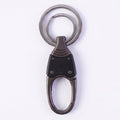 Dual ring metal key holder holding multiple keys securely