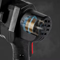 Mini electric chainsaw cutting small wooden branches accurately