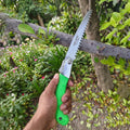 Steel blade saw outdoor cutting