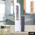 The portable self-squeeze mini mop showcasing its compact design from an angled view.
