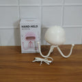 Summer portable handheld mini fan with USB recharge and star projector lighting