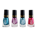 Mini nail polish bottle with metallic finish perfect for quick touch-ups
