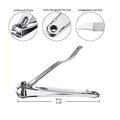 Size comparison of stainless steel nail cutter for easy portability