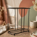 Cleanable metallic cup storage rack ideal for cafes and offices