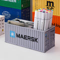 Multi-section container desk organizer with compartments for pens and accessories