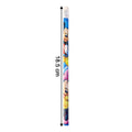 Close-up shot of a wooden cartoon-printed pencil from the 12-piece set