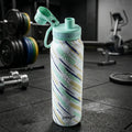 Insulated stainless steel water bottle ideal for travel and outdoor activities
